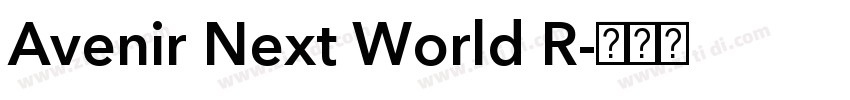 Avenir Next World R字体转换